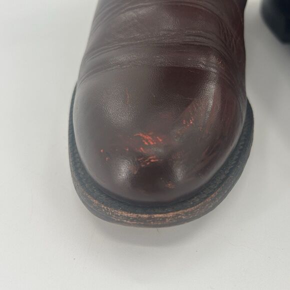 Lucchese Classic Handmade Black Cherry Leather Majestic Roper Boots Mens 7.5 B main image 14